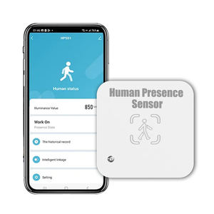 Détecteur de présence humaine HPS01 Tuya Zigbee WiFi, détecteur radar à ondes millimétriques avec capteur de luminosité, maison intelligente, vie intelligente, capteur PIR - Product Image 1