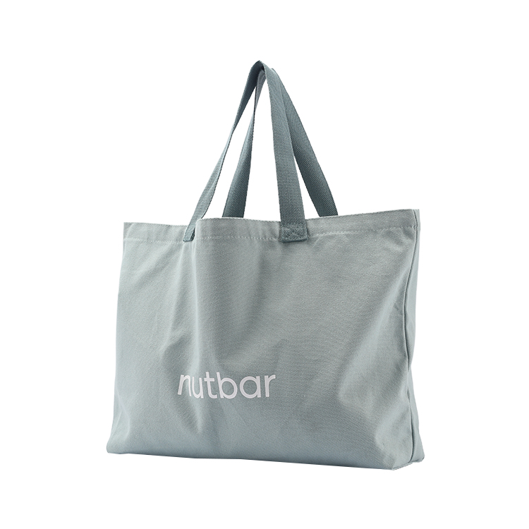 Custom High Quality Eco-friendly Promotional Plain Natural Cotton Canvas Tote Bag with inside pockets