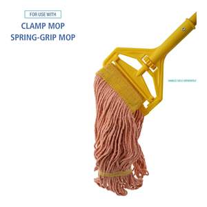 Tête de balai serpillère en microfibre Boardwalk Super Loop avec bande orange de 5 pouces, petite taille, 12 par carton, pour usage domestique - Product Image 2