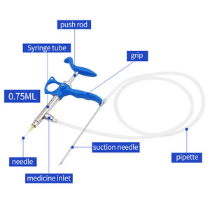 Động vật liên tục tiêm chủng ống tiêm tự động thú y <span class=keywords><strong>vaccine</strong></span> có thể điều chỉnh ống tiêm tiêm để bán - Product Image 3