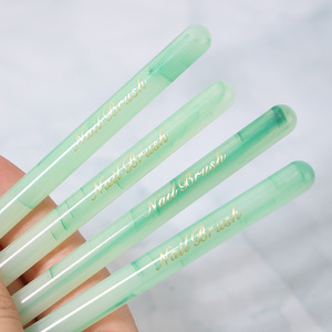 12 शैली हरी ऐक्रेलिक हैंडल नायलॉन नाखून सेट नाखून कला फ्लैट लाइनर पेंटिंग क्रिस्टल ऐक्रेलिक पतली ड्राइंग पेन मैनीक्योर जेल - Product Image 2