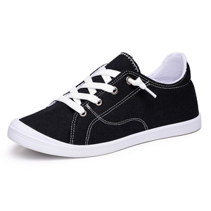 Womens <b>Shoes</b> European American Style Plus-size Summer Breathable Lightweight Canvas Sneakers <b>Soft</b>-soled Casual Lace-up Low Solid - Product Image 5