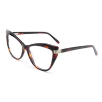 Neue trend ige Designer Diamanten Cat Eye Brille Optische Rahmen Acetat Rahmen Mode Brillen Optischer Rahmen Für Frauen Oculos