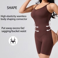 Body sculptant sans couture à haute élasticité pour femme, avec contrôle du ventre, gaine amincissante et effet push-up fessier ouvert