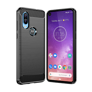 Ốp Lưng Bằng Sợi Carbon Chống Sốc Mềm TPU Vỏ Điện Thoại Di Động Cho <span class=keywords><strong>Motorola</strong></span> One <span class=keywords><strong>Vision</strong></span> - Product Image 3