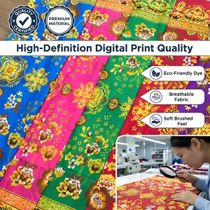 Precio Directo de Fábrica, Venta al por Mayor, Pareo Tradicional 100% Poliéster, Sarong <span class=keywords><strong>Batik</strong></span> Indonesio - Product Image 2