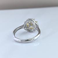 Bague Trèfle à Quatre Feuilles en Argent Sterling 925 Plaqué Rhodium avec Citrine/Grenat Naturel, Vente en Gros Usine, Idéale pour Femme, Cadeau ou Tenue de Soirée