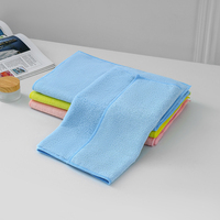 Serviette de cuisine en microfibre de haute qualité 300 g/m² légère, carrée 11,62 x 11,82 pouces, à poils longs et courts, pour le nettoyage du verre