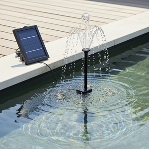 <span class=keywords><strong>Pompe</strong></span> à eau <span class=keywords><strong>solaire</strong></span> écologique de petite taille avec différentes buses pour <span class=keywords><strong>bassin</strong></span> extérieur, jardin ou piscine, kit de fontaine submersible pour bain d'oiseaux - Product Image 2