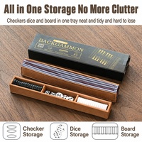 Nouvel arrivage : Jeu de backgammon enroulable portable avec étui de rangement pour dés, idéal pour les voyages en famille et les excursions en camping