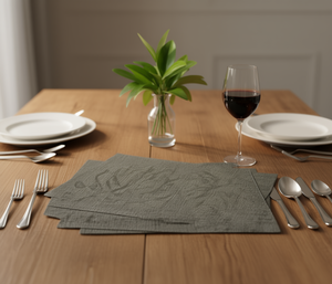 Manteles individuales de tela con diseño de hojas, paquete de 4 manteles rectangulares lavables - Product Image 2