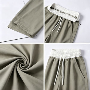 <span class=keywords><strong>Pantaloni</strong></span> Cargo Estivi da Donna American Street Traspiranti a Vita Media con Coulisse Vestibilità Ampia 100% Nylon - Outfit alla Moda - Product Image 5