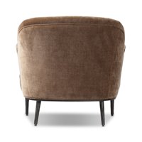 Fauteuil individuel de luxe moderne en velours taupe, fauteuil design pour salon, hall d'hôtel, meuble d'appoint rembourré