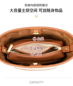 Bolsos de Hombro de Cuero PU de Gran Capacidad, Estilo Casual y Vintage para Mujer, Venta al Por Mayor - Product Image 3