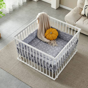 Box per Bambini Inweto Finley Design Moderno Classico Extra Protettivo con Ruote Silenziose Quadrate in Legno Massiccio Bianco - Product Image 2