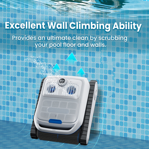 AIRROBO CP402 <span class=keywords><strong>Robot</strong></span> <span class=keywords><strong>Aspirapolvere</strong></span> per Piscina con Pulizia Automatica, Compatibilità con Auto, Motore Brushless, Controllabile tramite App, Set Completo di Attrezzature per Piscina - Product Image 2
