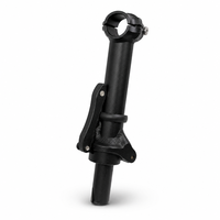 Alloy 6061 Foldable Bicycle Stem 180-425mm Adjustable Folding Bike Handlebar Riser Tube with Integrated Bar Clamp