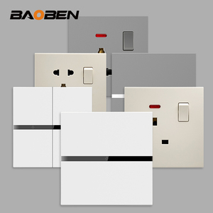Prise murale intelligente BAOBEN pour le Royaume-Uni, <span class=keywords><strong>chargeur</strong></span> rapide double <span class=keywords><strong>USB</strong></span> et Type-C 20W, <span class=keywords><strong>multiprise</strong></span> pour la maison/le bureau, interrupteur d'alimentation PC 1/2/3 voies - Product Image 2