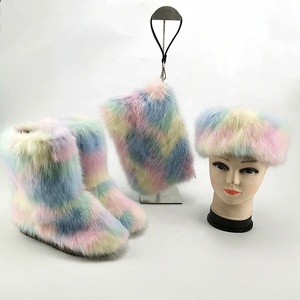 <span class=keywords><strong>Stivali</strong></span> da neve in pelliccia sintetica eleganti <span class=keywords><strong>stivali</strong></span> invernali <span class=keywords><strong>con</strong></span> comoda fodera in pelliccia sintetica - Product Image 4