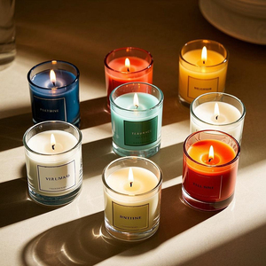Bougies <span class=keywords><strong>d</strong></span>'aromathérapie colorées en <span class=keywords><strong>cire</strong></span> <span class=keywords><strong>de</strong></span> <span class=keywords><strong>soja</strong></span>, parfum personnalisé <span class=keywords><strong>pour</strong></span> la <span class=keywords><strong>d</strong></span>écoration <span class=keywords><strong>de</strong></span> la maison, <span class=keywords><strong>bougie</strong></span> parfumée dans un bocal en verre - Product Image 4