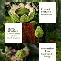 Arbre à chat Forest Lotus avec griffoir en sisal, abri, base en forme de baril, plateforme d'escalade stable, mobilier et accessoires pour animaux de compagnie d'intérieur