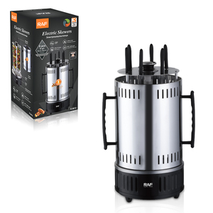 Asador de acero inoxidable RAF, 6 uds., parrilla de kebab giratoria de 360 grados, pinchos eléctricos <span class=keywords><strong>para</strong></span> barbacoa - Product Image 5