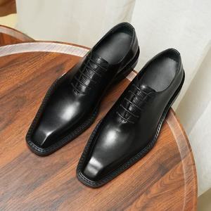 Nouvelles Chaussures Décontractées en Cuir Modèle 2025 - Semelle Épaisse en Cuir, Surface Lisse, Chaussures Derby Style Britannique - Product Image 2