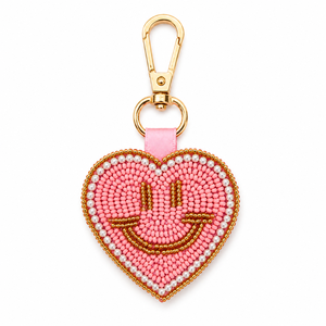 Sstringz Handmade Acrylic Beaded Smiley Face Keychain Lightweight Durable Fashion Key Holder for Bags Purses and Keys - Product Image 5