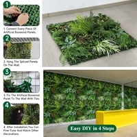 Mur végétal réaliste 40x40 pouces, mur de plantes artificielles luxuriantes pour la décoration de mariage et l'arrière-plan de photos de fête