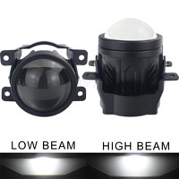 GOODZOOM Projecteur de feux antibrouillard universel Bi-LED 3 pouces, feux antibrouillard LED Hi/Lo 3'' pour voiture, feux de conduite LED