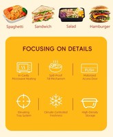 Distributeur automatique de repas chauds professionnel, maintien thermique longue durée, solution de vente au détail autonome pour l'industrie de la restauration