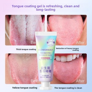 Hiệu quả lưỡi sạch kem Probiotic sơn gel mà Freshens hơi thở và loại bỏ mùi hôi lưỡi <span class=keywords><strong>scraper</strong></span> sản phẩm - Product Image 4