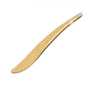Pinzas de Cejas Modernas de Acero Inoxidable, Ligeras y Elegantes, con Punta Inclinada, Herramienta de Belleza Profesional y Duradera - Product Image 2