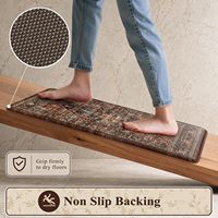 Tapis de style persan, tapis traditionnel vintage à motifs orientaux, couleurs riches, doux et moelleux, pour salon, bureau, cuisine