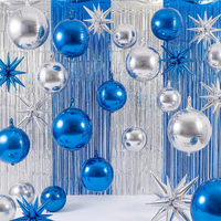 Schwarze Goldene 4D-Folienballons und Vorhang für Geburtstag, Abschlussfeier, Silvester, Partydekoration, Großhandel, OEM, Individuell Anpassbar