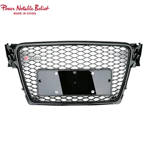 Voor Audi A4 B8 A4L Veranderen om S4 RS4 voorbumper grille klaar om zilver hoge kwaliteit grill geen logo stijl 2008-2012