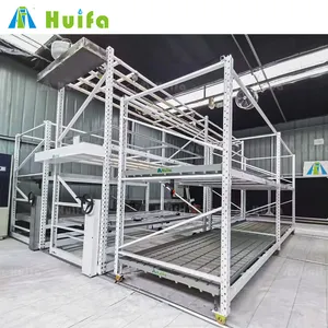 Hydroponic Mobile Grow Rack System Horticulture Vertical Grow Rack With Adjustable Layers For Indoor Grow System