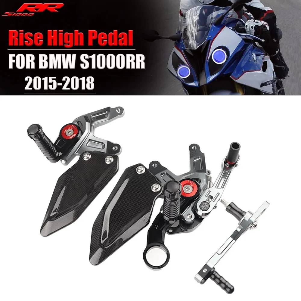 RACEPRO motosiklet ayarlanabilir dikiz ayak Peg karbon Fiber ayak Peg setleri ayak Pegs için BMW S 1000 RR 2015-2018