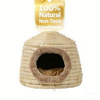 Nichoir en osier fait main durable pour animaux de compagnie Pet Duke - Pour chats et chiens - Utilisation en intérieur - Écologique et recyclable