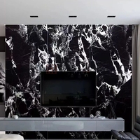 Grande dalle de marbre noir moderne de luxe pour panneaux muraux, design de fond, comptoir, escalier, carrelage et décoration intérieure