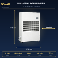 Dehumidifier Industri Tipe Lantai 480L D Efisiensi Tinggi Pengering Udara Pabrik Rumah Kaca Sistem Penghilang Kelembapan Perangkat Pintar