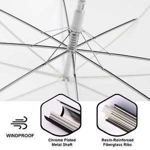 Parapluie transparent à ouverture manuelle semi-automatique, personnalisable avec logo, pour mariages et événements extérieurs – Cadeau promotionnel du fabricant - Product Image 2