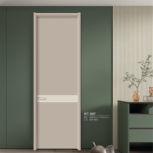 Puerta Interior Minimalista de MDF con Aislamiento Acústico, Superficie Acabada, Apertura Manual - Product Image 4