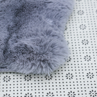 Tapis de sol en fourrure de lapin doux et moelleux de couleur unie pour la décoration de la chambre et de la salle de bain, absorbant l'eau et antidérapant
