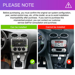 Podofo 7 "4 + 64GB Android 2Din autoradio lecteur multimédia GPS Navigation pour <span class=keywords><strong>Ford</strong></span>/Transit/Focus/<span class=keywords><strong>Kuga</strong></span>/s-max CarPlay DSP - Product Image 5