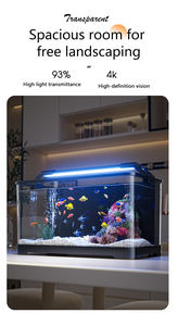 Acquario Smart Kuoting di Medie Dimensioni con Filtro Posteriore, Vasca per Pesci da Salotto, Acquario da Scrivania per Pesci Rossi, Acquario Decorativo - Product Image 4