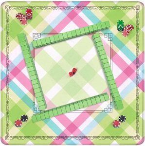 Tapis de Mahjong à Carreaux <span class=keywords><strong>Pastel</strong></span> 31,5 Pouces Antidérapant et Silencieux pour Domino, Poker, Cartes et Jeux de Plateau - Product Image 1