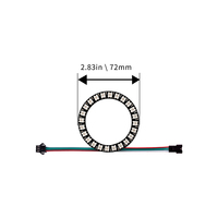 Bande LED circulaire OEM RGBIC WS2812, 8, 16, 24, 35, 45, 128 LED, pixels circulaires, carte PCB noire et blanche, DIY, 5V, WS2812B, bande LED circulaire