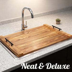 Planche à nouilles rectangulaire 30x22, couvercle de cuisinière pour cuisinières électriques/gaz, couvre-plan de travail supplémentaire, couvre-évier, outils de service de cuisine - Product Image 4