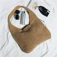 Mini sac doré en macramé, nouveau sac à main simple en gelée pour femmes, sacs de plage en stock à Bali, couleur unie, sacs pour jeunes femmes